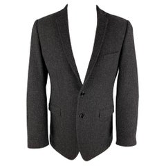 DOLCE & GABBANA Size 40 Grey Cashmere Notch Lapel Sport Coat