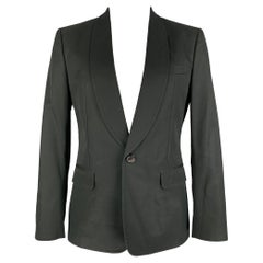 Dsquared2 Taille 44 Manteau de sport à col châle en coton noir