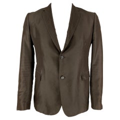 MARNI Taille 42 Brown Cotton Polyester Notch Lapel Sport Coat