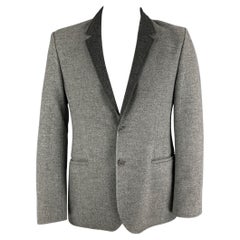 CALVIN KLEIN COLLECTION Size 42 Grey Charcoal Wool Sport Coat