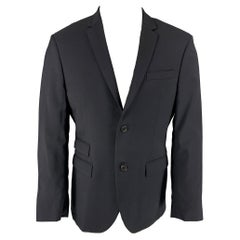 NEIL BARRETT Size 40 Navy Wool Single Breasted Slim Fit Sport Coat
