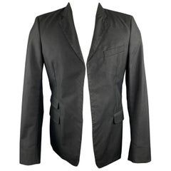 Dsquared2 Manteau de sport à revers échancré en coton/polyamide noir Taille 38