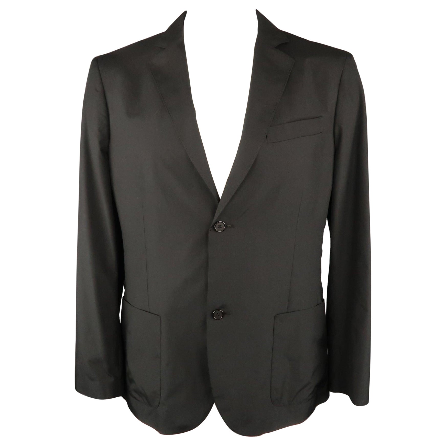 ELIE TAHARI 44 Black Polyester Jacket For Sale