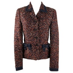 ESCADA Giacca in misto lana arancione navy taglia 4
