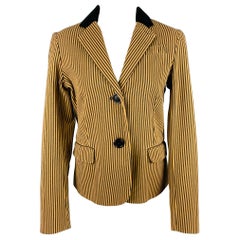 MARC by MARC JACOBS Taille 6 Blazer à rayures en coton jaune et brun