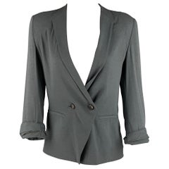 HELMUT LANG Size 2 Grey Viscose Elastane Jacket