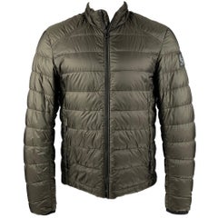 BELSTAFF Size 38 Grey Quilted Nylon Windbreaker Jacket