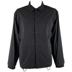 THEORY Size XXL Black Nylon Elastane Windbreaker Jacket