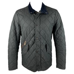 BARBOUR Size S Black Zip Snaps Jacket