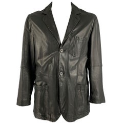 GIORGIO ARMANI Chaqueta negra de un solo pecho talla 46