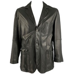 Used GIORGIO ARMANI Size 46 Black Single Breasted Jacket