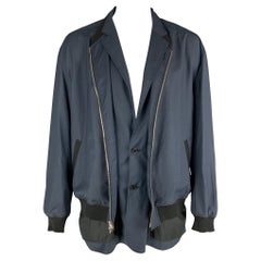3.1 PHILLIP LIM Size XL Navy Wool Zip Up Jacket