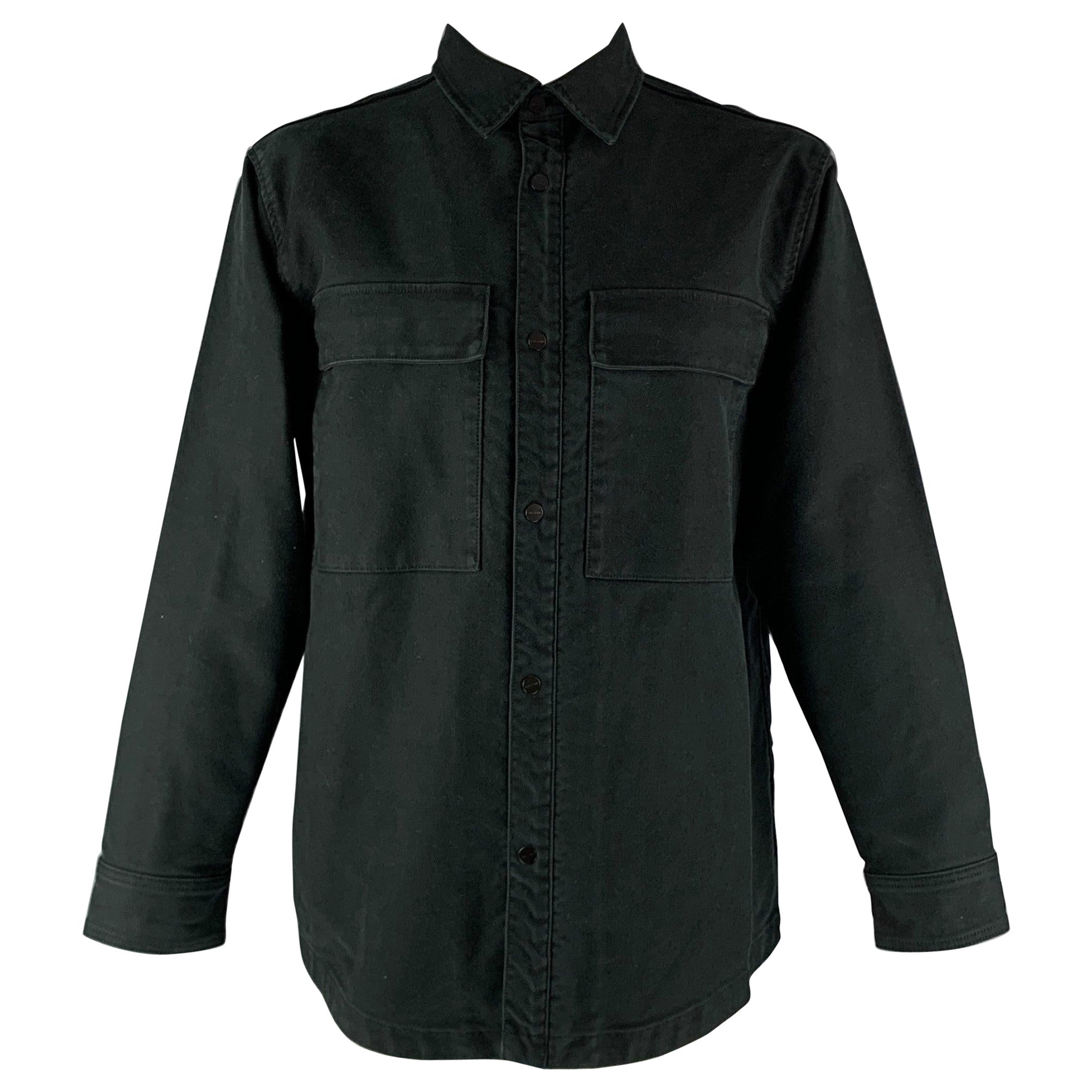 FEAR OF GOD Size L Black Solid Cotton Jacket For Sale