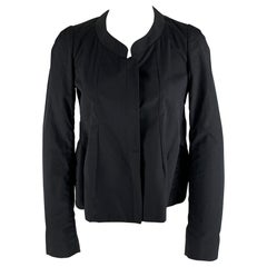 MARNI Size 2 Black Cotton A-Line Jacket