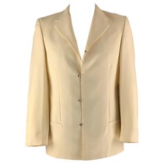 GIANNI VERSACE Chest Size 42 Cream Single breasted Jacket