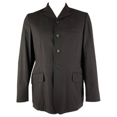 DOLCE & GABBANA Chest Size 40 Black Cashmere Blend Jacket