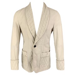 VIKTOR & ROLF - Veste en coton blanc cassé à un seul bouton, taille 36