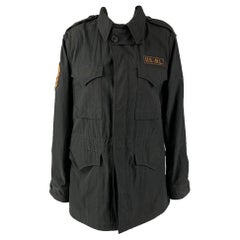 RALPH LAUREN Size 8 Black Cotton Blend Embellishment Jacket
