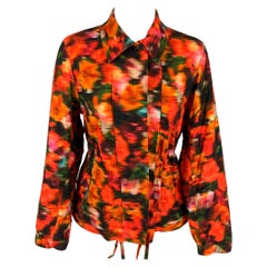 DRIES VAN NOTEN Size 4 Multi-Color Orange Cotton Blend Jacket