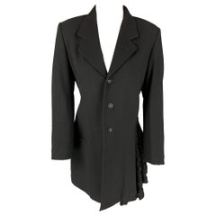 REI KAWAKUBO Größe M Schwarze Jacke aus Wolle mit gemischten Stoffen