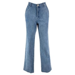 A.P.C. Größe 27 Blau Baumwolle Polyurethan Jeans mit weitem Bein
