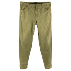 A.P.C. Size 34 Green Cotton Jean Cut Casual Pants
