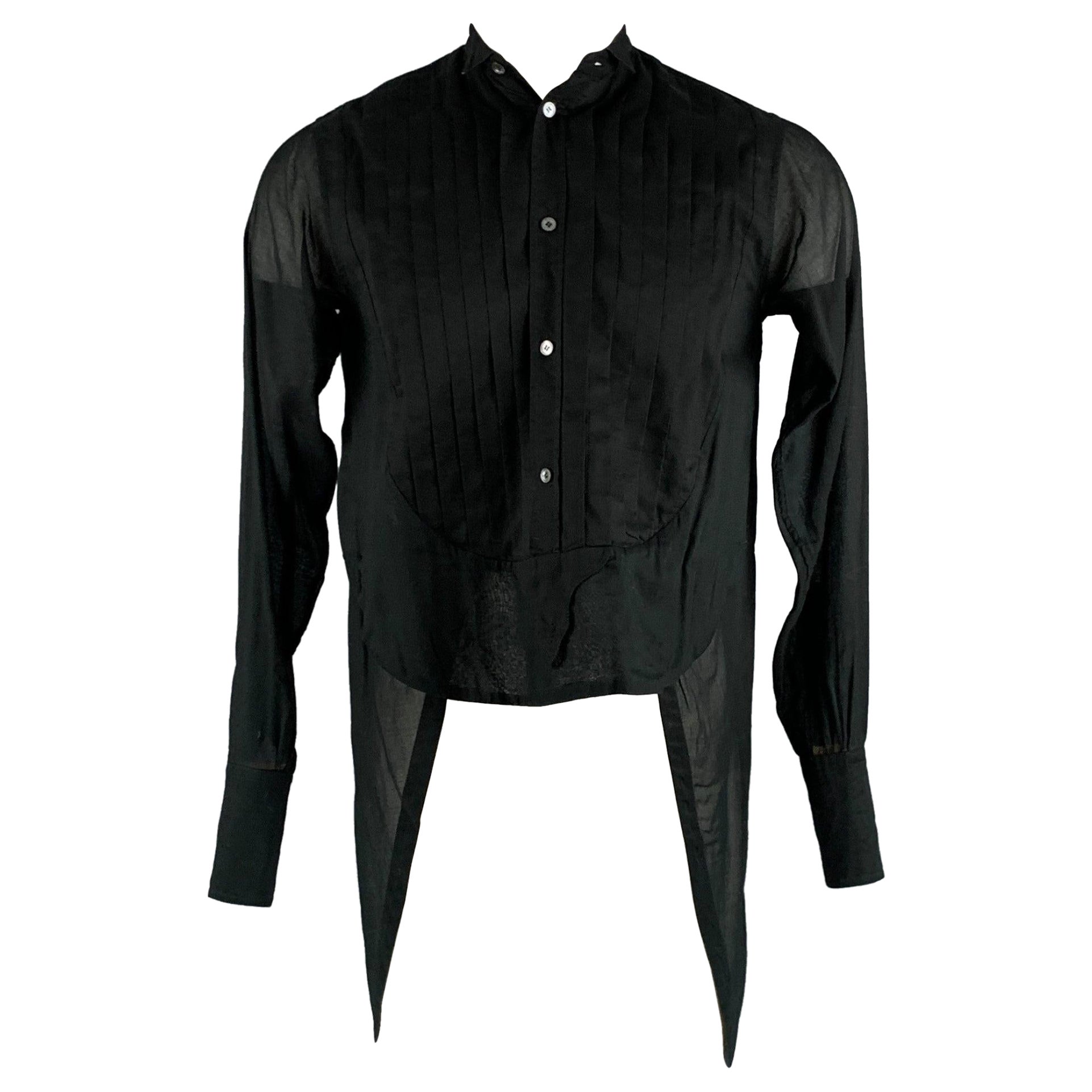 FAITH CONNEXION Size XS Black Cotton Tails Long Sleeve Shirt For Sale