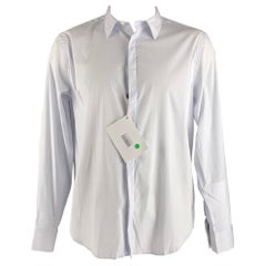 JOHN RICHMOND Size XL White Solid Cotton Blend Button Up Long Sleeve Shirt