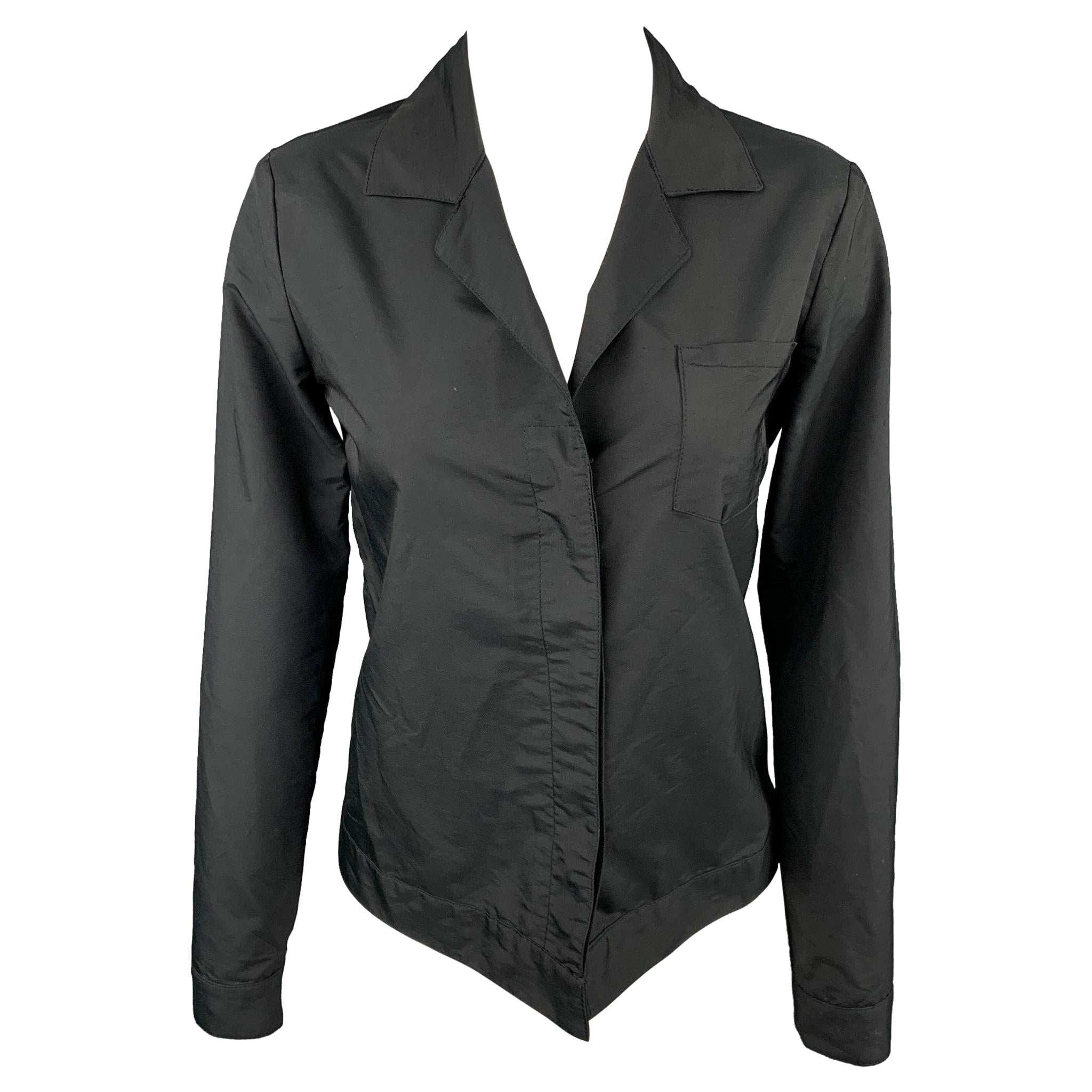HELMUT LANG Size 4 Black Polyester Jacket Blazer For Sale