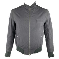 RAG & BONE Size 42 Black Solid Nylon Zip Up Jacket
