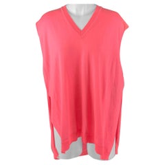 KENZO Size S Pink Wool V-Neck Vest