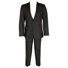 Used THOM BROWNE for NEIMAN MARCUS Size S Black on Black Herringbone Tuxedo Suit