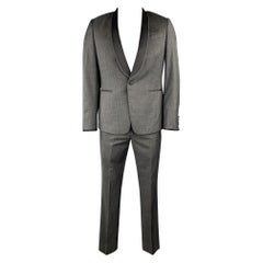 PAUL SMITH Size 40 Charcoal Wool Shawl Lapel Regular Tuxedo