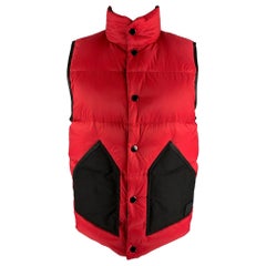 COACH Size S Red Quilted Nylon Reversible Vest