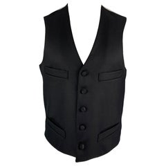 BLACK FLEECE Talla 38 Chaleco clásico de lana negra