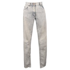 MAISON MARTIN MARGIELA Size 6 Light Grey Acid Wash Skinny Jeans