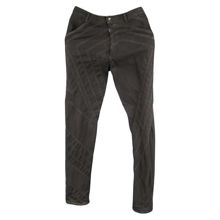 GARETH PUGH Size 28 Black Star Patchwork Denim Skinny Jeans For Sale