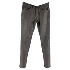 JOHN VARVATOS - Jean gris argenté en coton élastique, taille 30