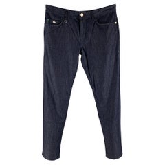 HUGO BOSS Size 33 Blue Cotton Blend Jeans