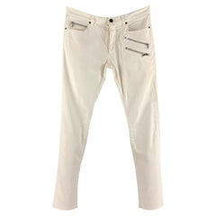 JOHN VARVATOS Size 31 Off White Cotton Blend Jeans