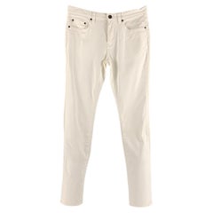 JOHN VARVATOS Size 30 Off White Cotton Elastane Jeans