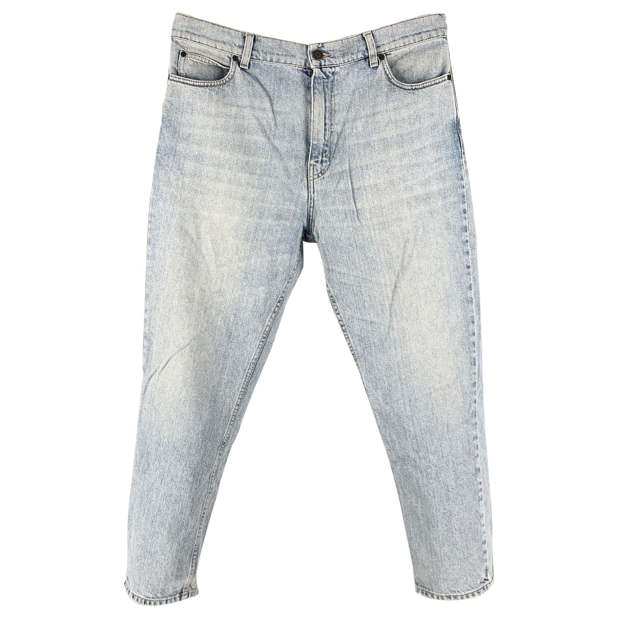 STELLA McCARTNEY Size 34 Blue Wash Denim Zip Fly Jeans For Sale