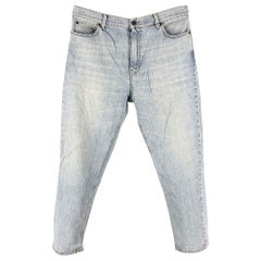 STELLA McCARTNEY Größe 34 Blau gewaschene Denim Zip Fly Jeans