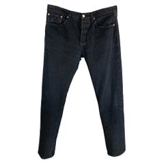 Used LEVI'S Size 34 Navy Straight cut Denim Jeans
