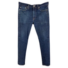 LEVI'S Size 33 Blue Washed Cotton Slim Jeans