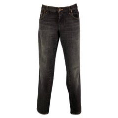 DOLCE & GABBANA Size 10 Grey Cotton Distressed Jeans