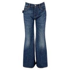 BOTTEGA VENETA Größe 0 Blaue Baumwoll-Jeans mit Glockenaufsatz