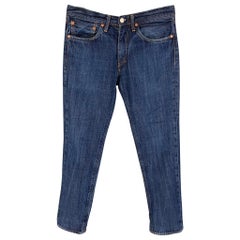 LEVI'S x OUTERKNOWN Taille 31 - Jean mince en coton Lyocell indigo à points contrastés