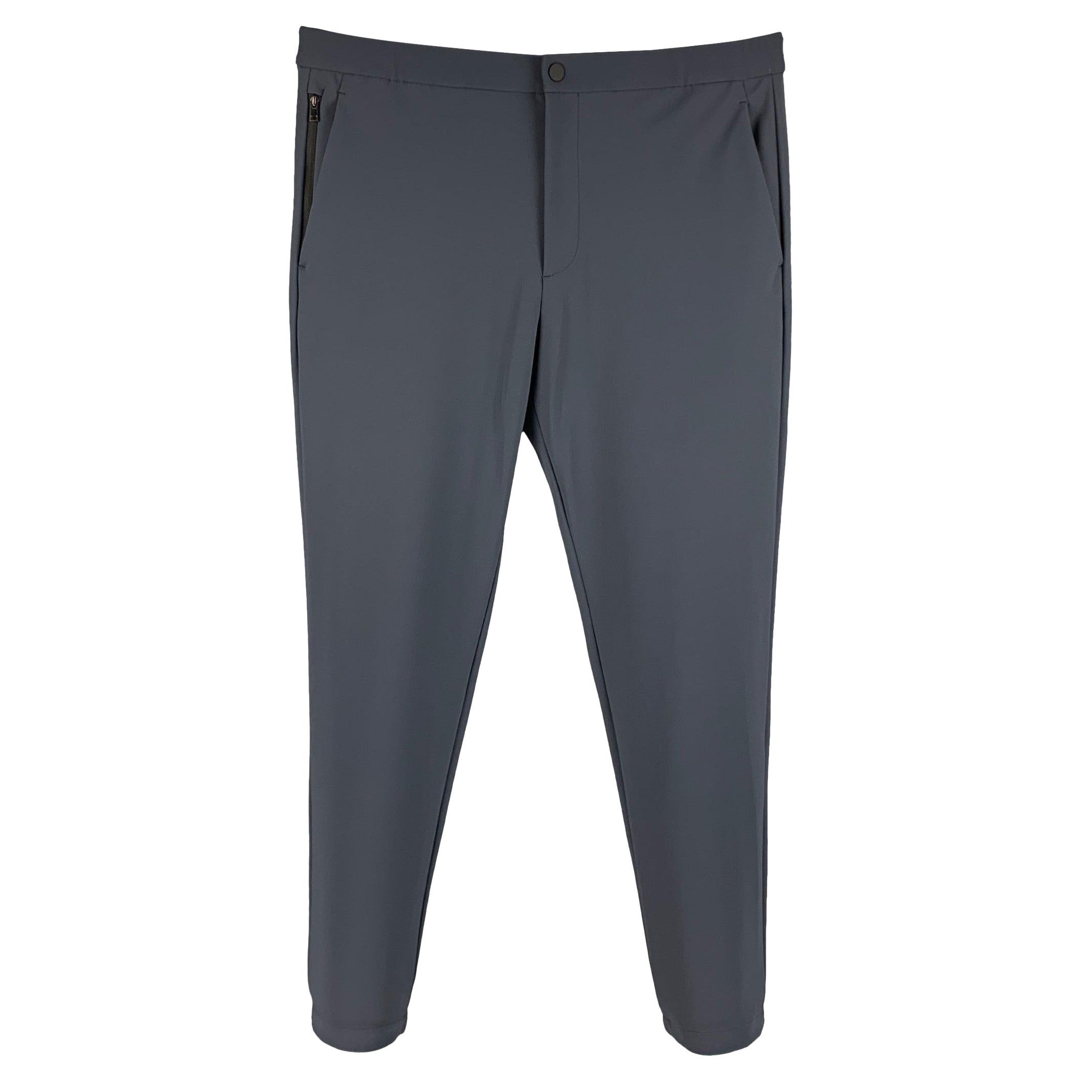 THEORY Size L Grey Slate Polyamide Elastane Joggers Casual Pants For Sale