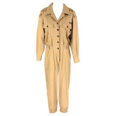 Used DOLCE & GABBANA Size 8 Beige Cotton Long Sleeve Jumpsuits